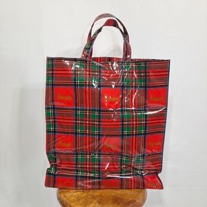 Harrods Royal Stewart Plaid Tall Shopping Bag